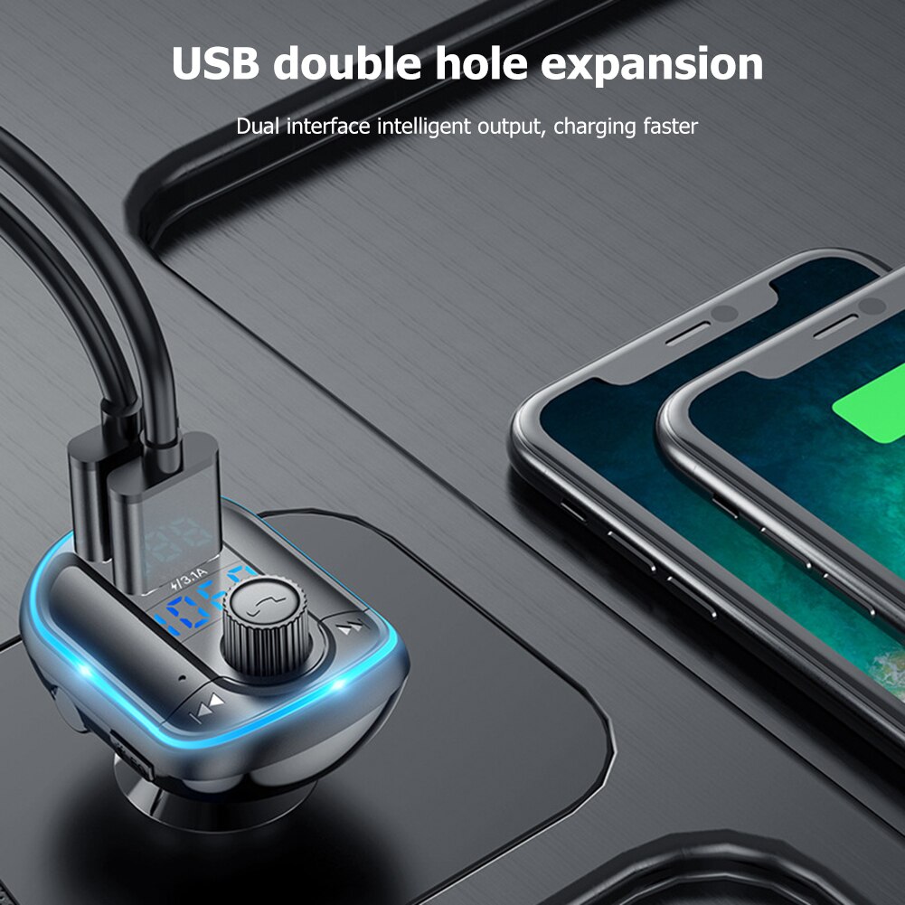 Usb Charger Auto Accessoires Handsfree Fm-zender Bluetooth Handsfree Car Kit MP3 Speler QC3.0 Usb Charger