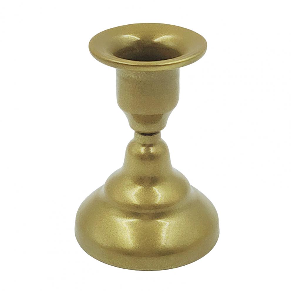 Bougeoir Base aspect rétro décoratif fer bougie présentoir Table à manger bougeoir ornement: Doré