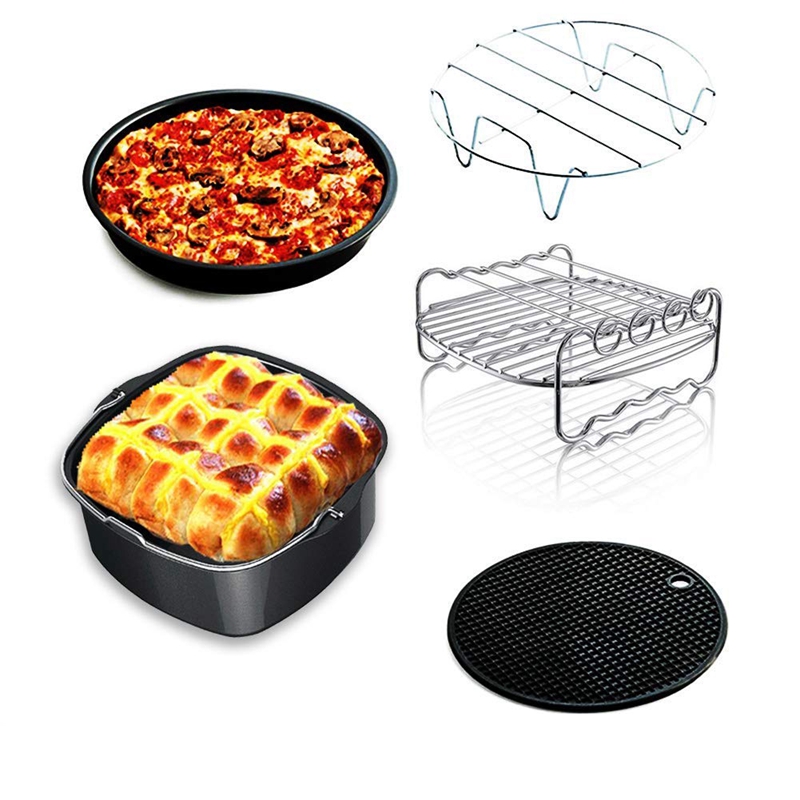 Air Friteuse Accessoires, Lucht Friteuse Accessoires En Lucht Friteuse Accessoires Fit Voor Alle 3.7QT-5.3QT-5.8QT, set Van 5-7 Inch