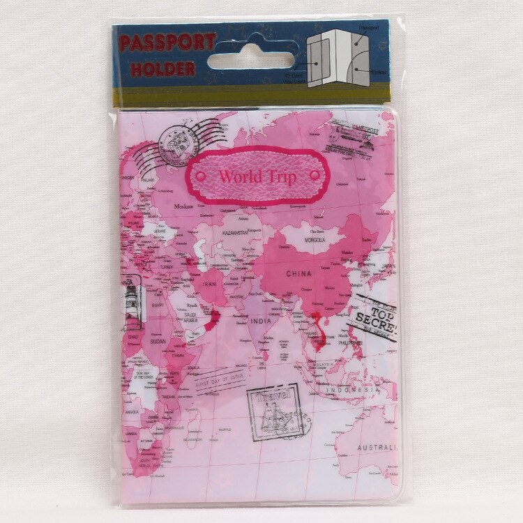 Creatieve Reizen Paspoort Cover Wallet Tas Brief Mannen Vrouwen Pu Lederen Id Adres Holder Draagbare Boarding Reizen Accessoires: MAP004-02