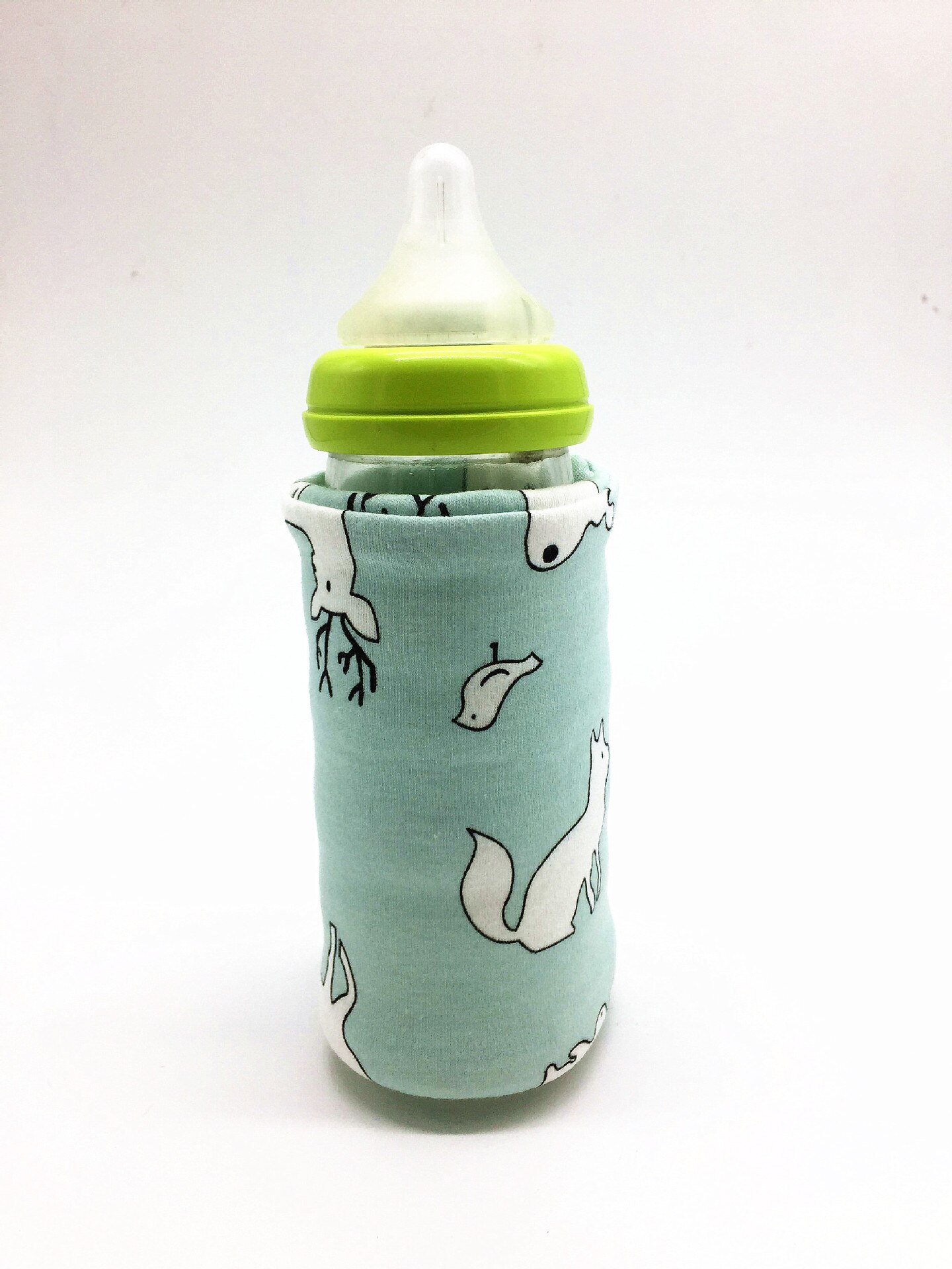 Usb mælk vandvarmer rejse klapvogn isoleret taske baby plejeflaskevarmer: Grøn