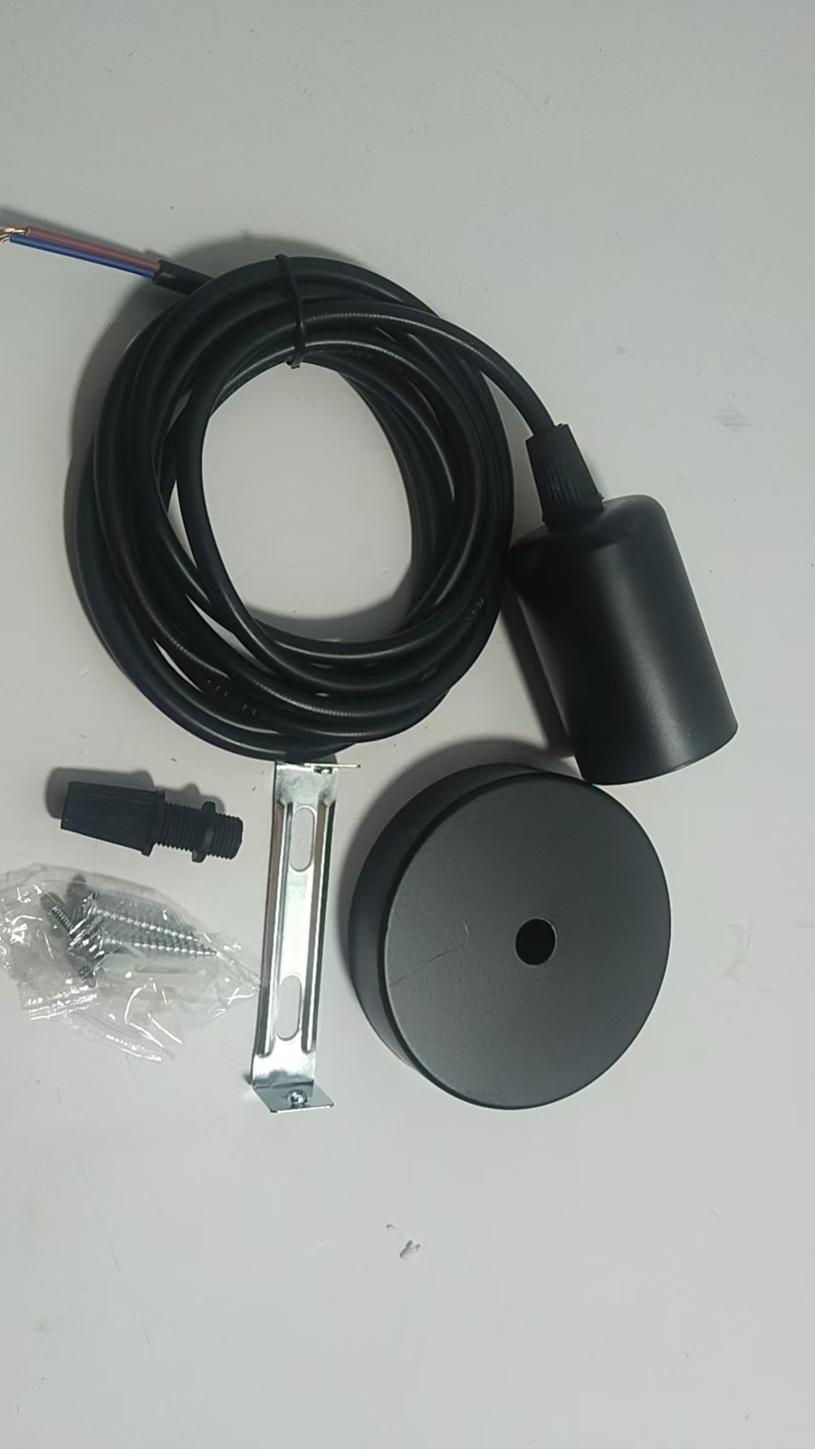 Lampada a sospensione retrò fai da te lampada multipla base E27 cavo nero 0.75mm lampade a sospensione industriali bar sbarra ragno lampade a sospensione: XL / Grigio