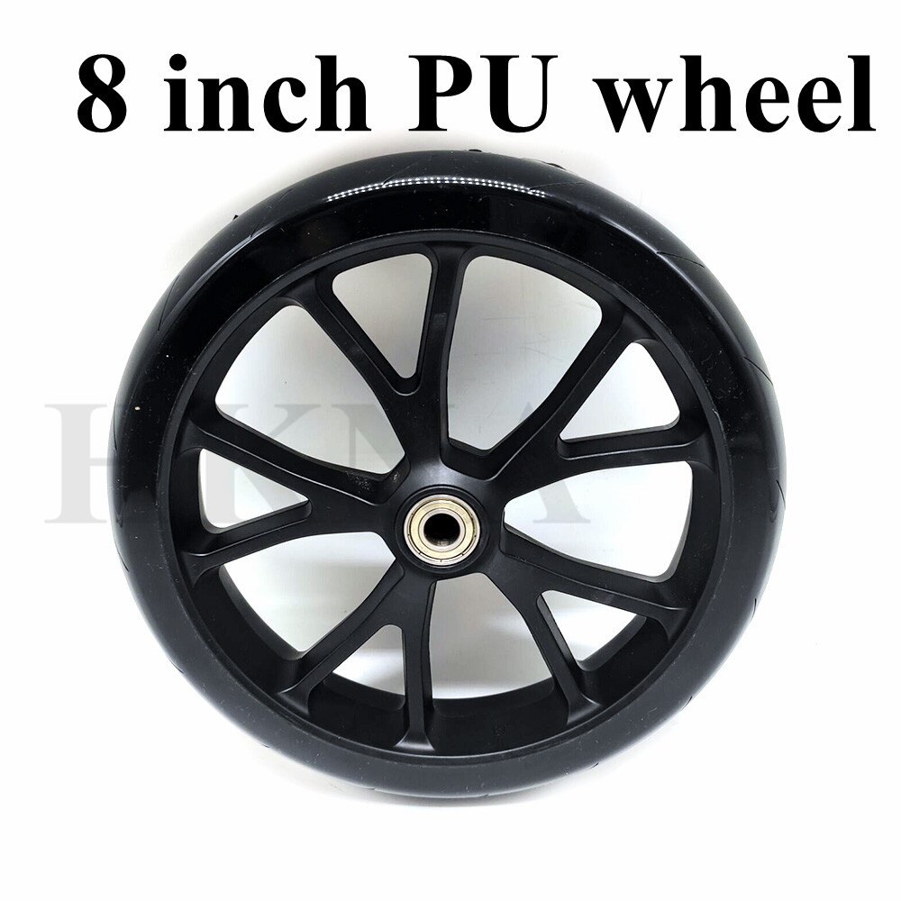 1pcs 8 Inch Wheel 200mm PU Silent Skateboard Wheels for Small Pull Car Luggage Cart Shopping Cart 8'' Caster Wheel
