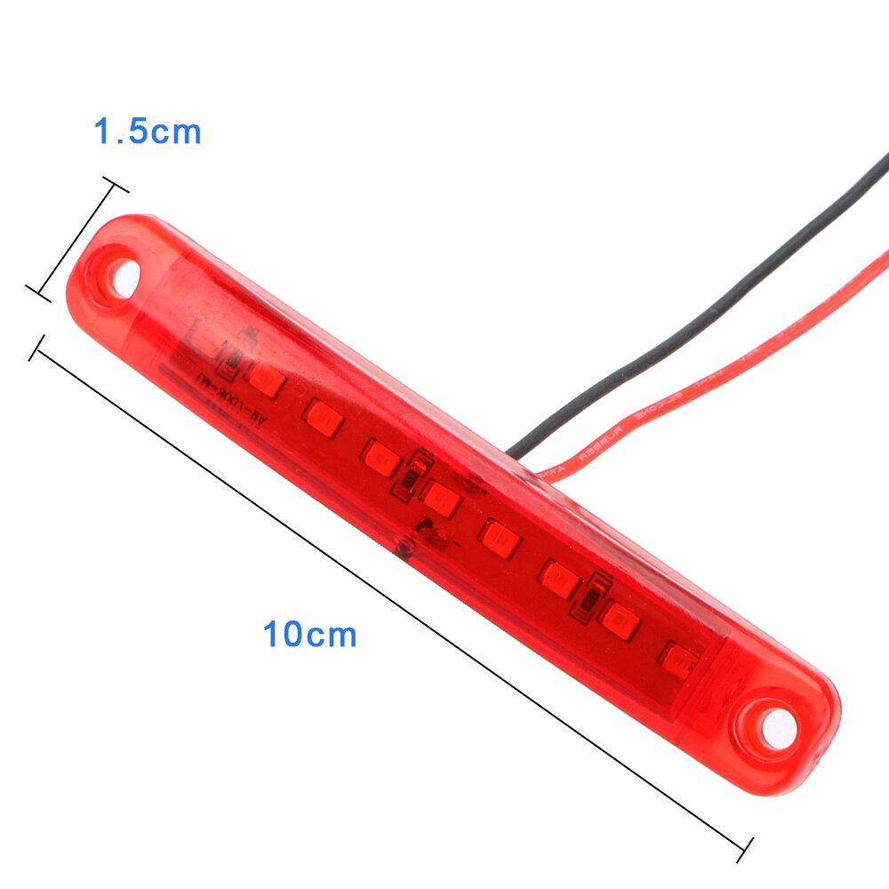 20 Stks/set Parking Lights Zijmarkeringslichten Rood 9 Led 24V Lampen Staart Indicatoren Voor Bus Truck Trailer Parking lichten