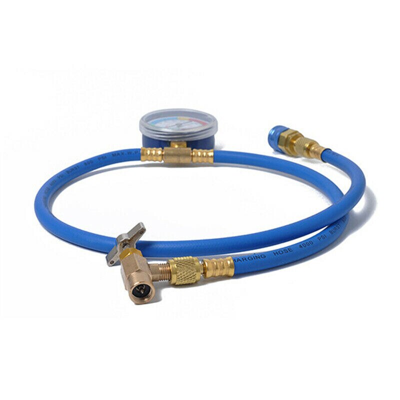 R134A Car Air Conditioning Refrigerant Recharge Measuring Hose 600PSI Recharge Measuring Hose Gas Gauge Car Accessories