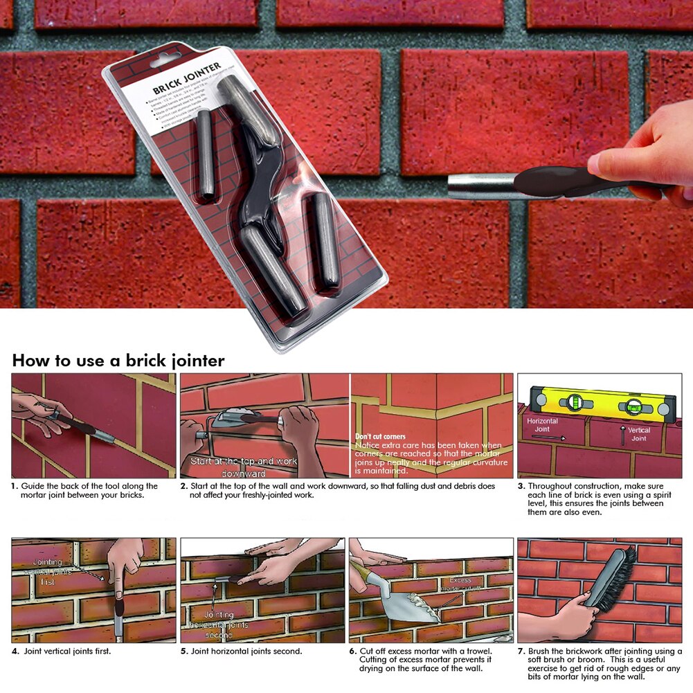 Hanheld Wall Trimming Brick Jointer Home Interchangeable Hand Tool