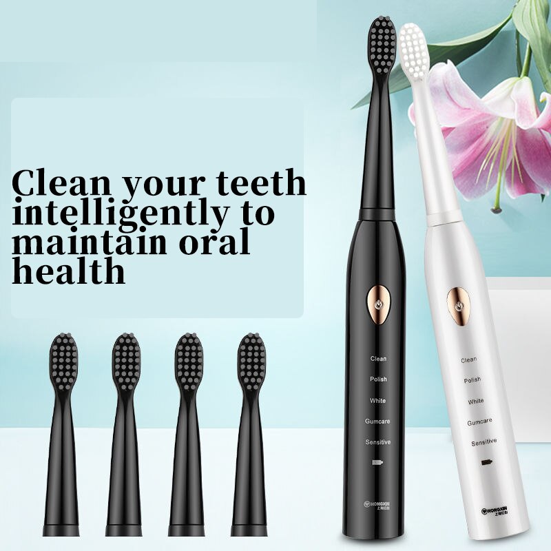 Smart Sonic Electric Toothbrush XaoMi Electric Toothbrush Best 5 Modes USB Rechargeable With Replacement Brush Head