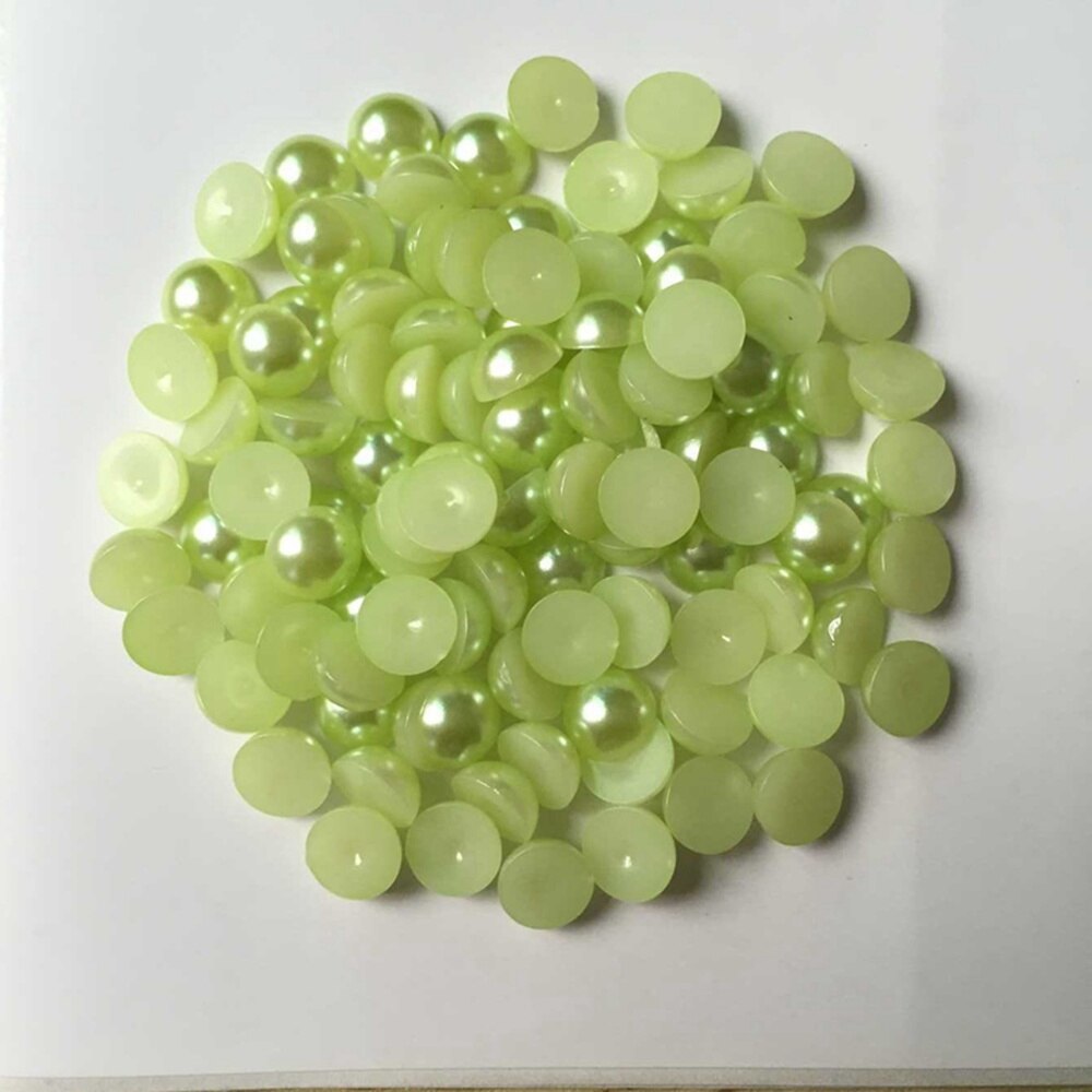 100pcs 8mm Half plastic Pearl Bead Flat Back Scrapbook Flatback Beads DIY wedding decoration B02: B028
