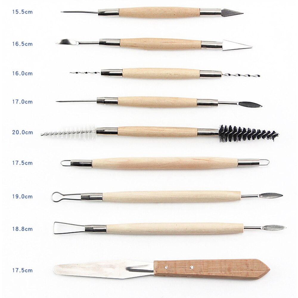 38pcs DIY Polymer Clay Tools Set Clay Indentation Carving Knife Kit Stone Plastic Auxiliary Tool for Pottery Modeling