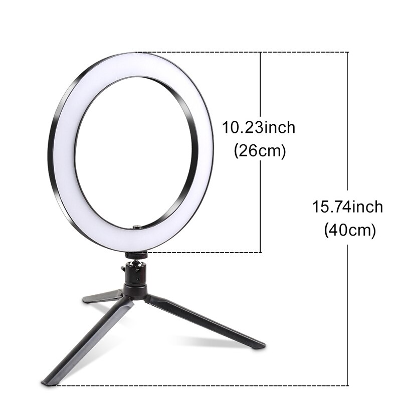 6in/10in Ringlight Dimmbare Luces LED Selfie Video Foto Make-Up Licht Ring Mit Stativ Für Kamera Foto Fotografie lampe