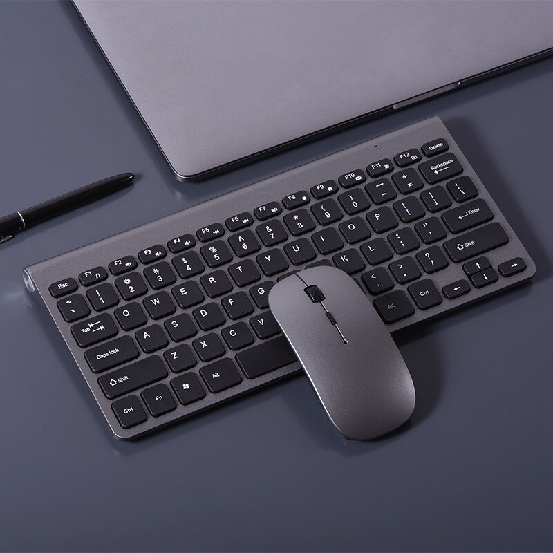 Ultra-Thin Portable Wireless Keyboard and Mouse Combo 78 Keys Noiseless 2.4G Keyboard Mouse for Mac/Dell/Lenovo Win XP/10 TV Box