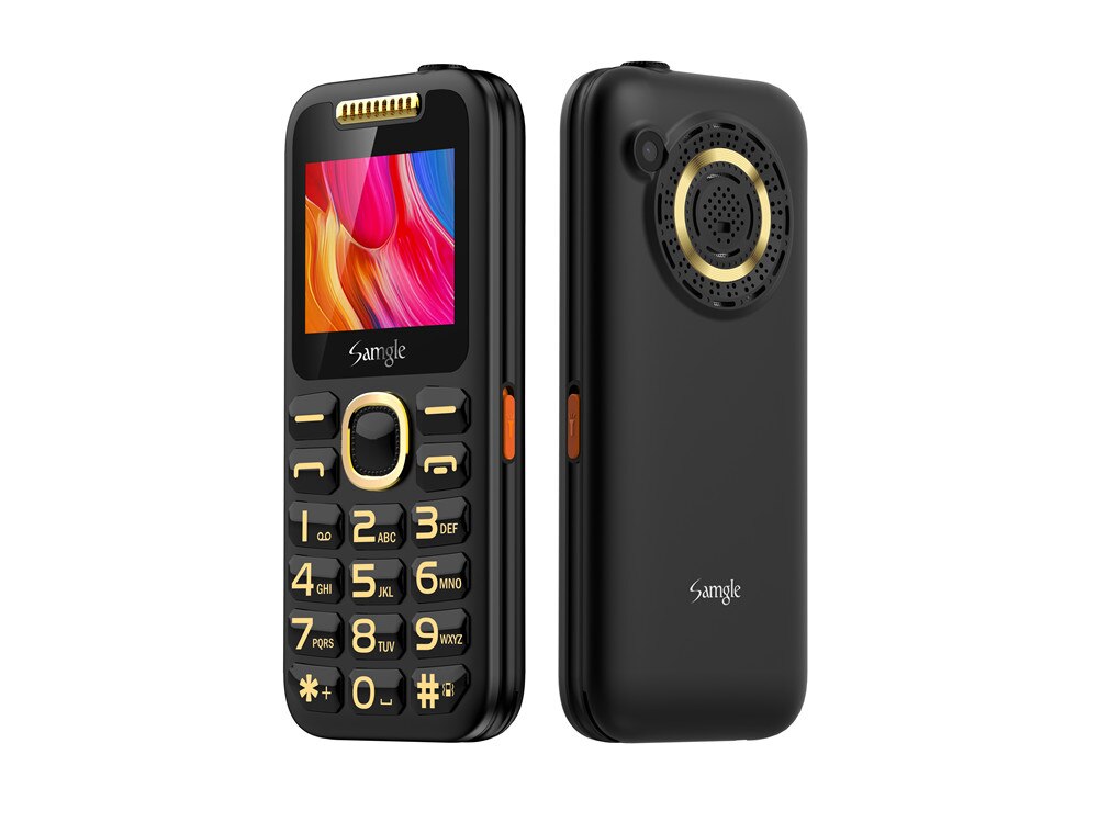 Samgle Halo S2 Wcdma 3G Mobiele Telefoon 2.4 ''Qvga-scherm Torch 1900Mah Avondmaal Luidspreker Gratis Desktop Dual sim Gsm Mobiele Telefoon: Add 16G TF card / black