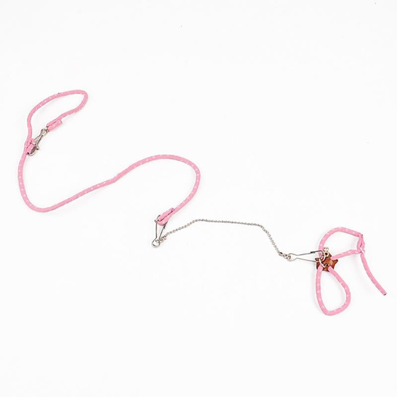 Adjustable Pet Hamster Leash Harness Rope Gerbil Cotton Rope Harness Lead Collar For Rat Mouse Hamster Pet Walking Leash