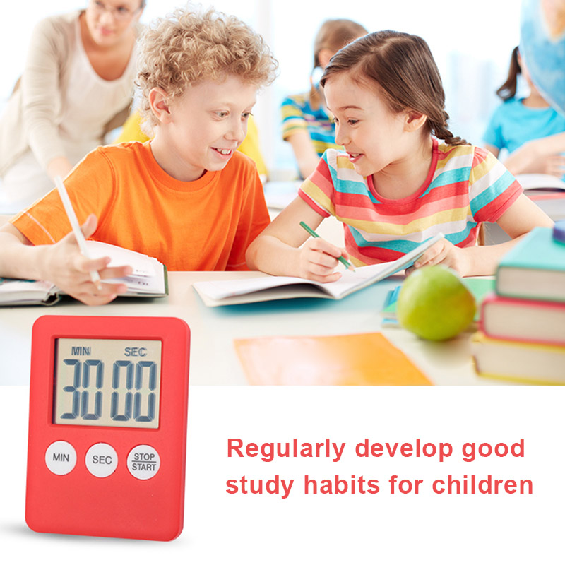 LCD Digital Screen Kitchen Timer Square Cooking Countdown Alarm Magnet Clock OCT998