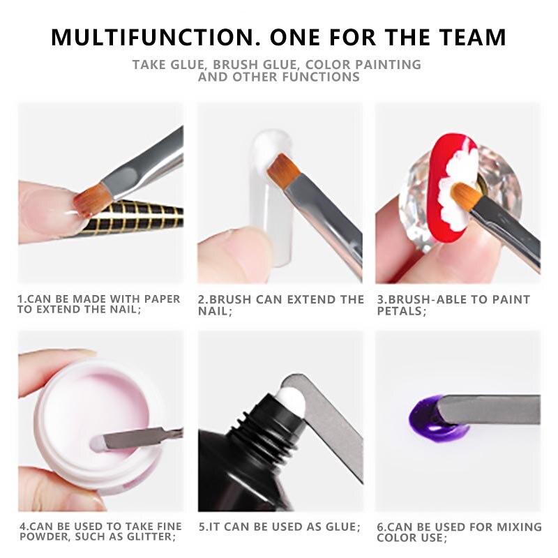 Nagelborstel reinigen stof verwijderen poeder nail art manicure pedicure zacht stof verwijderen acryl schone borstel voor nagelverzorging