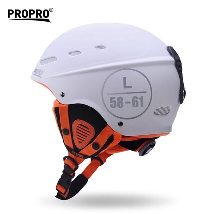 Brand Man/Woman/Kids Ski Helmet Winter Velure Snowboard Helmet Moto Bike Skis/Sled Sports Safety Roller-skating Skateboard Mask: White / L