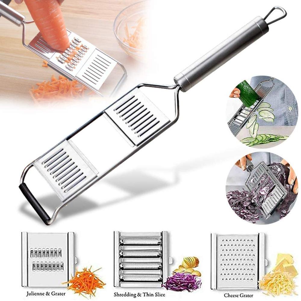 3 In 1 Multifunctionele Groentesnijder Rvs Rasp Blade Fruit Dunschiller Wortel Cutter Keuken Koken Accessoires