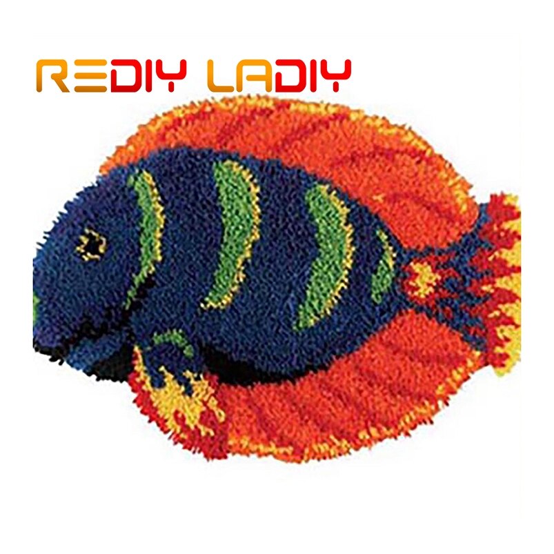 Latch Hook Rug Kits Crocheting Carpet Rug Puppy Girl Dog Acrylic Yarn Pre-Printed Canvas Cushion Mat Crochet Tapestry Sofa Decor: ZD388