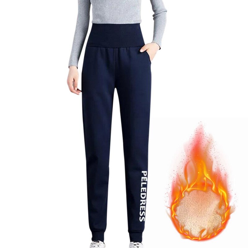 Dünne Frauen Schlauch Winter Lammfell Kaschmir Hosen Warme Weibliche lässig Hosen Harem Hosen Gefüttert Vlies Hosen Herbst Jogginghose: 4 / M