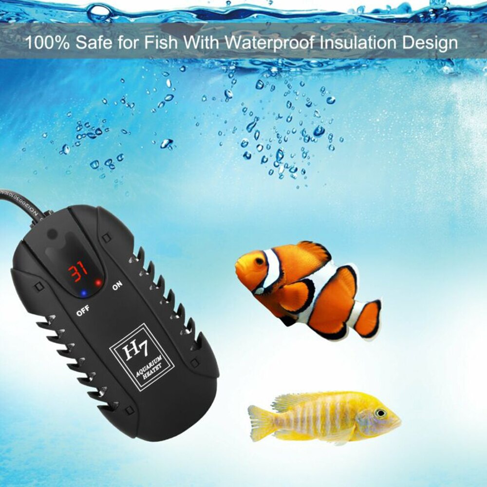 Mini Aquarium Submersible Fish Tank Heater Constant Temperature Heater Rod Automatic Power Saving Heaters For Fish Tank EU Plug