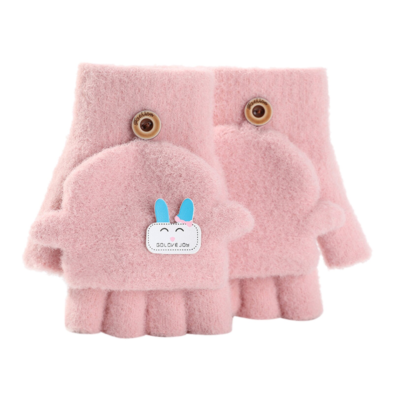 Soft Convertible Flip Top Handschoenen Kids Baby Winter Warm Knit Vingerloze Wanten Rekawiczki Leuke Cartoon Kinderen Handschoenen Guantes