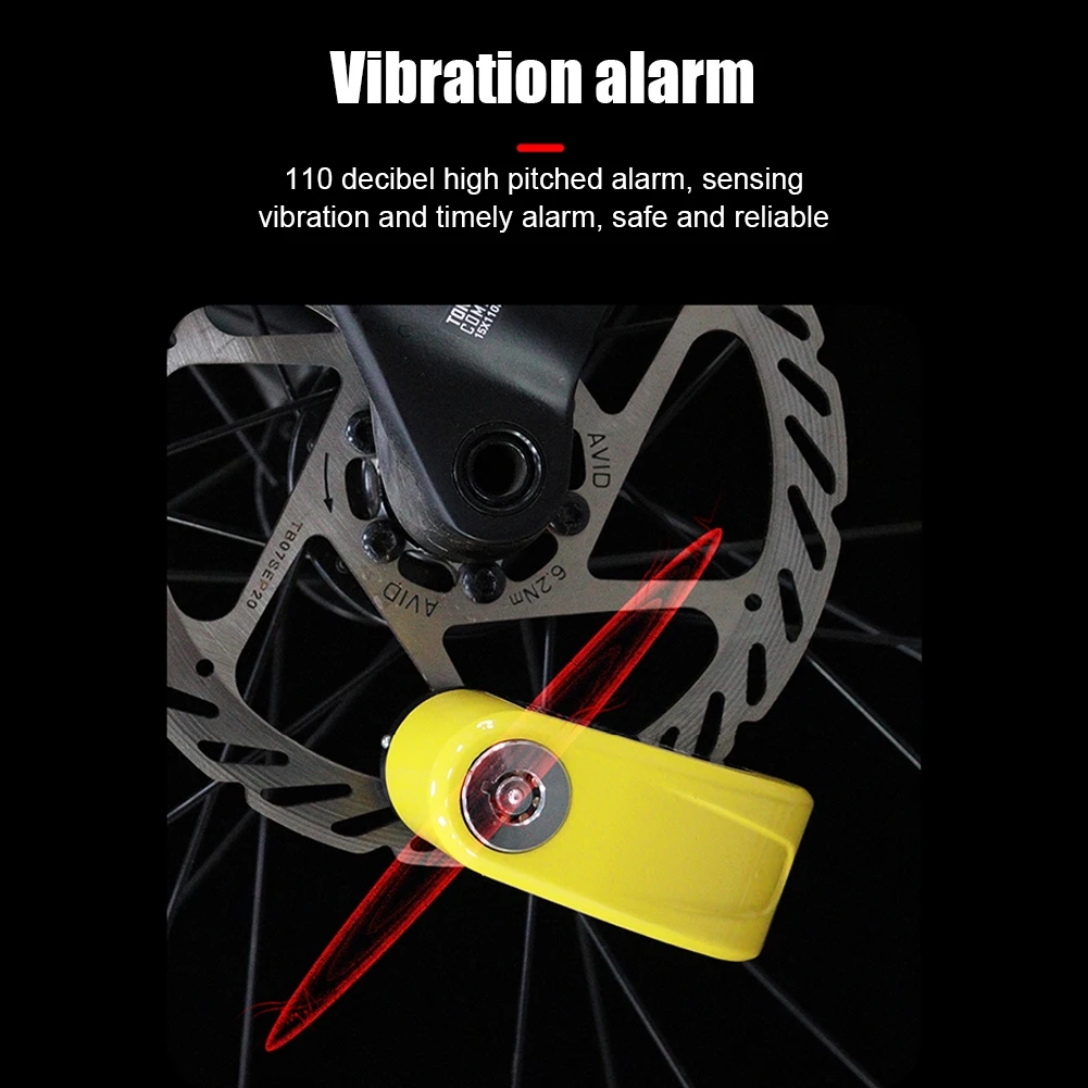 Motorrad Alarmschloss Rad Scheibenbremse mit Schlüssel Motorrad Fahrrad Wasserdicht Anti-Diebstahl Aluminiumlegierung Sicherheitsbremsschloss