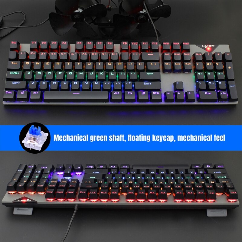 Wired Gaming Keyboard Mouse Combo Gaming Keyboard Mouse Ergonomic RGB LED Rainbow Backlit Keyboard Mouse 8000DPI (Black)