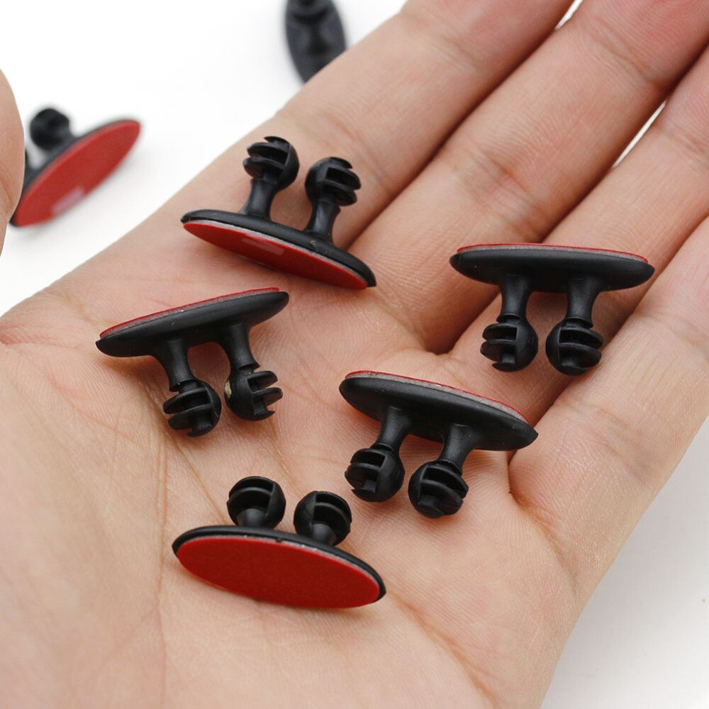 24 Stks/partij Auto Draad Cord Clip Kabel Houder Tie Fixer Organizer Zelfklevende Klem Kabel Clips