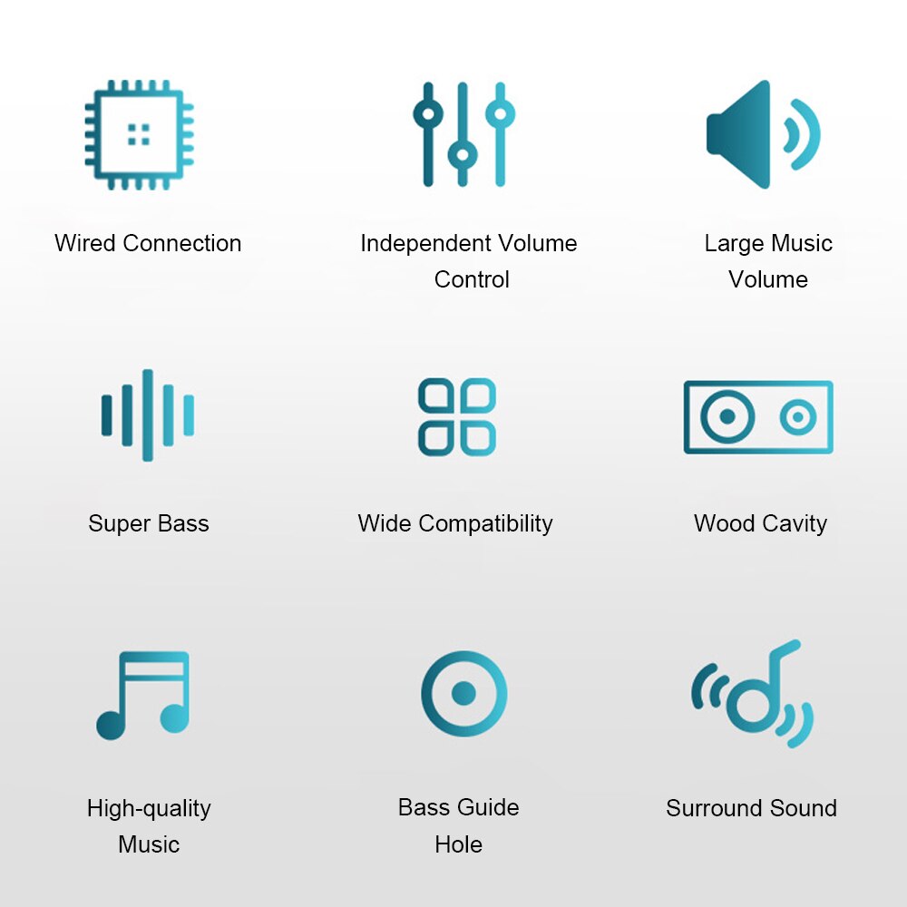 SADA D-200T 3 in 1 Home Speaker 3.5mm Wired Computer PC Speakers USB Powered Sound Box for Desktop Laptop Notebook MP3 MP4