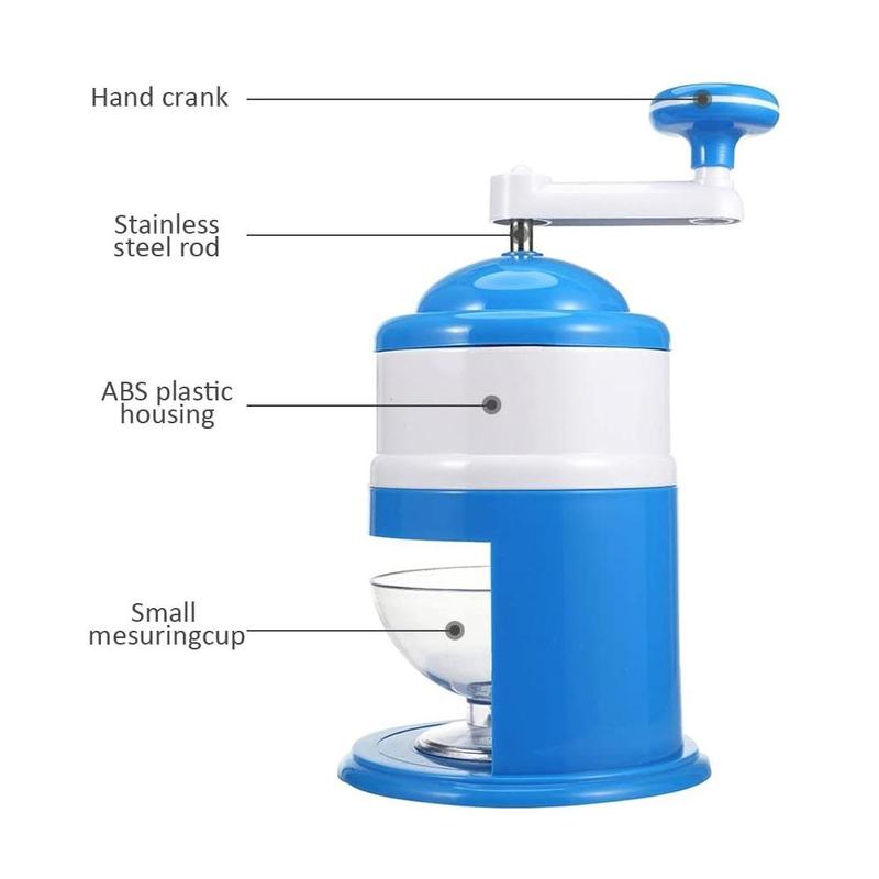 1PC Mini hand-crushed ice machine home ice-cream machine Crusher hand-cranked ice Ice grinder Shaver cotton children's J8U5