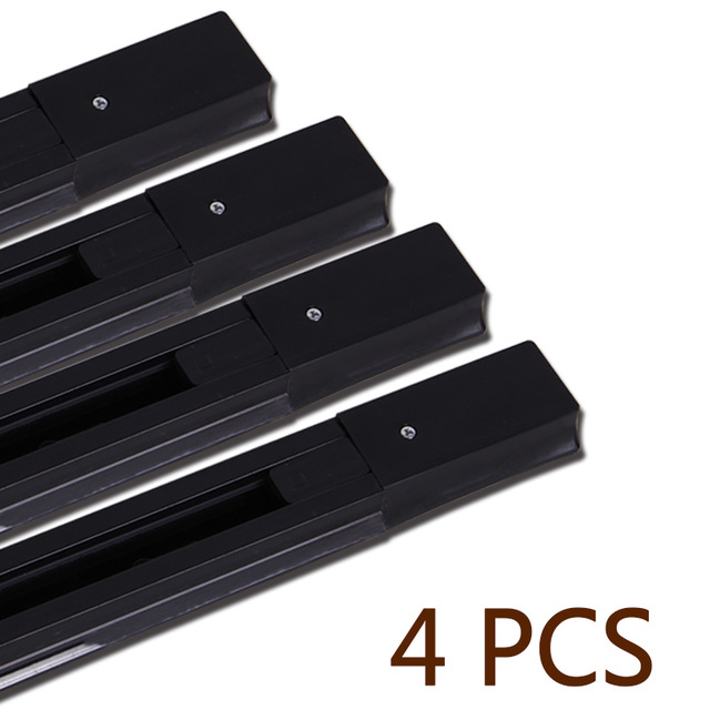 4 stuks LED track rail 2 Draad Universele Rail Connector Voor Moderne Lamp 0.5M dikke aluminium spoor licht LED spotlight rails