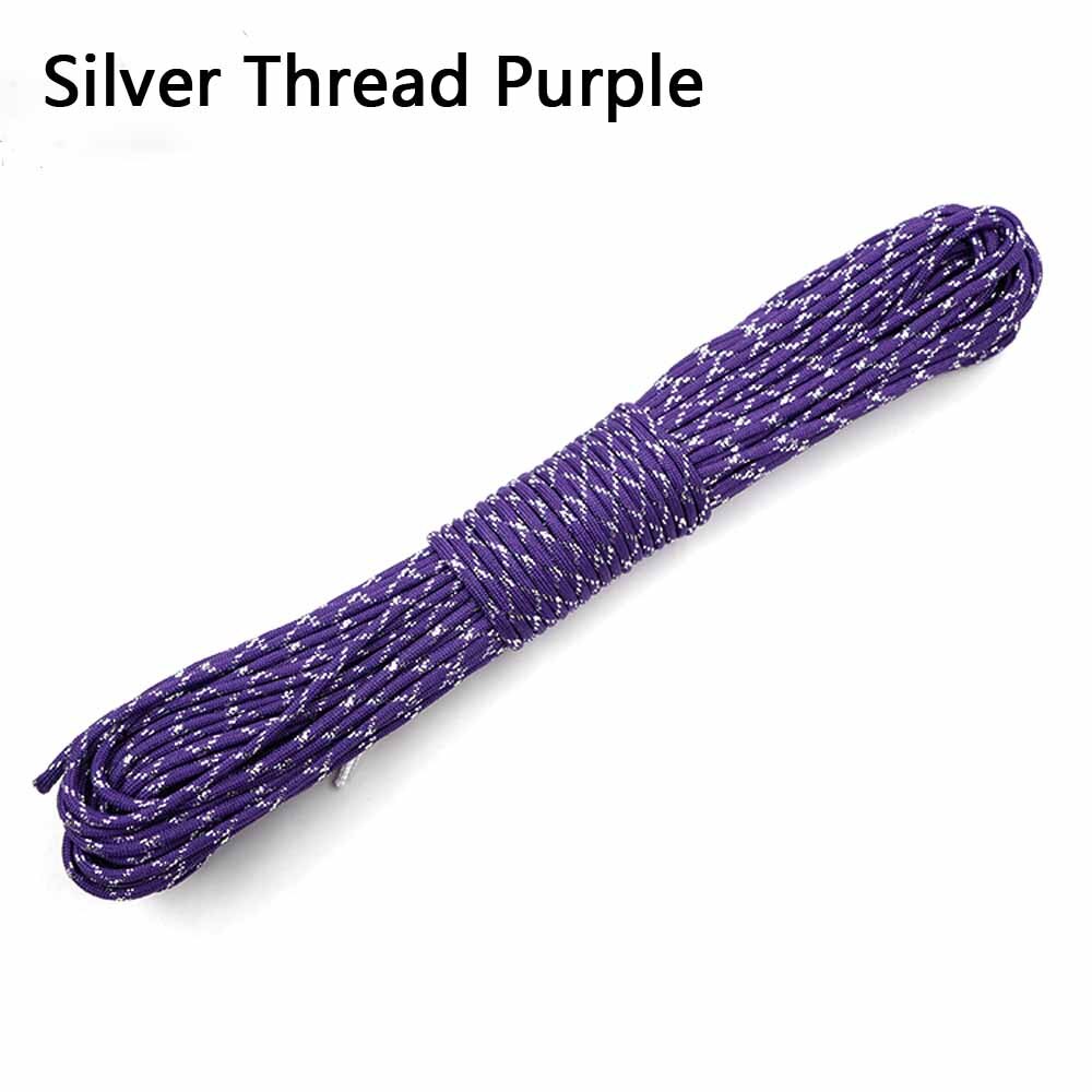 1pcs Christmas Series 550 Paracord Parachute Cord Lanyard Mil Spec Type III 7 Strand Core 100 FT Christmas: Golden Thread Purple