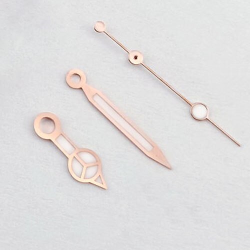 28.5MM white Sterile Watch face + watch hands golden rose Gmt hand Fit mingzhu dg3804 movement P510(16): 3hands