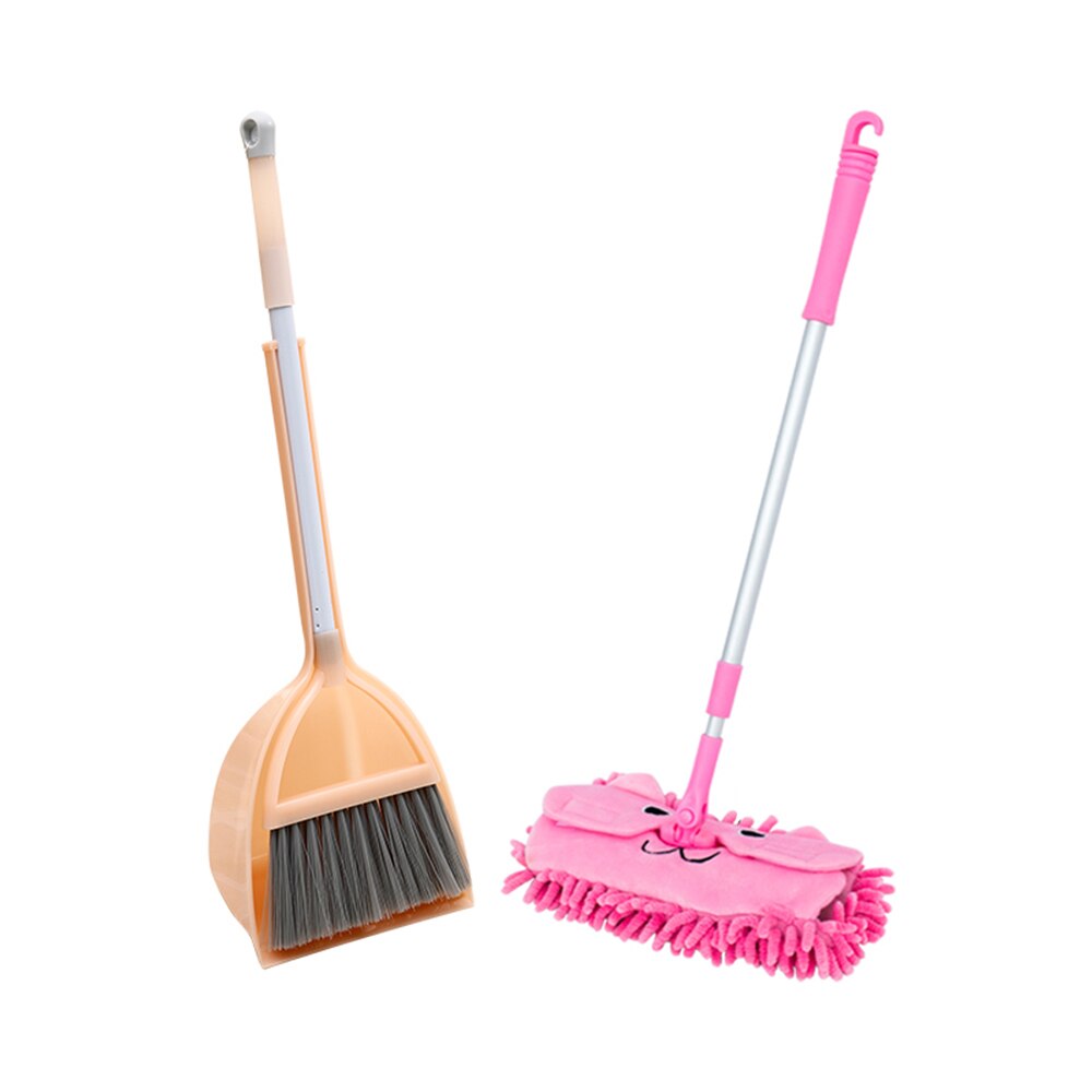 Children Kitchen Broom Pretend Play Toys Mops Floor Cleaning Miniature Play Do House Education Toy Cleaning Toy Set J75