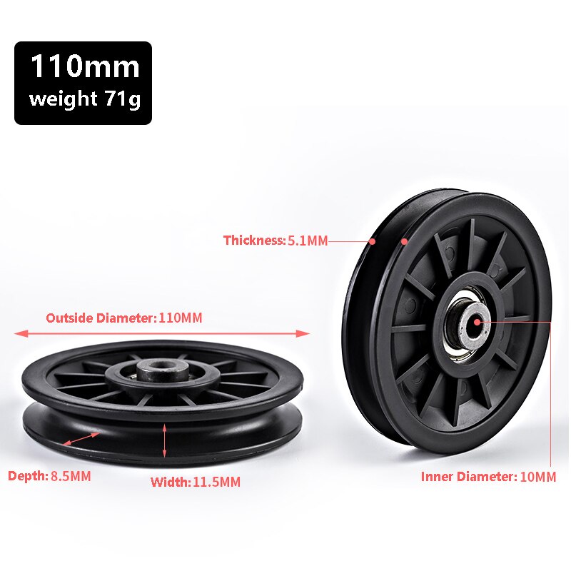 Sportschool fitness katrol lager afdekking apparatuur instrument accessoires machine krachttrainingsapparaat: 110mm