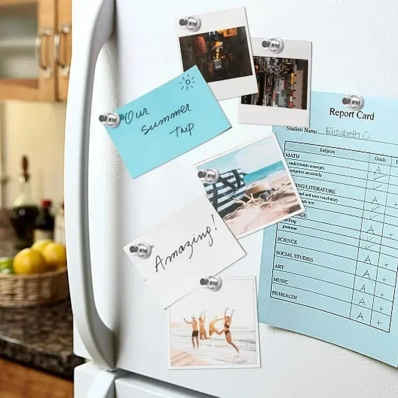 50/2pcs Strong Magnetic Pushpins Mini Metal Magnets Push Pins Sucker for Kitchen Fridge Office School Map Whiteboard Locker Pin