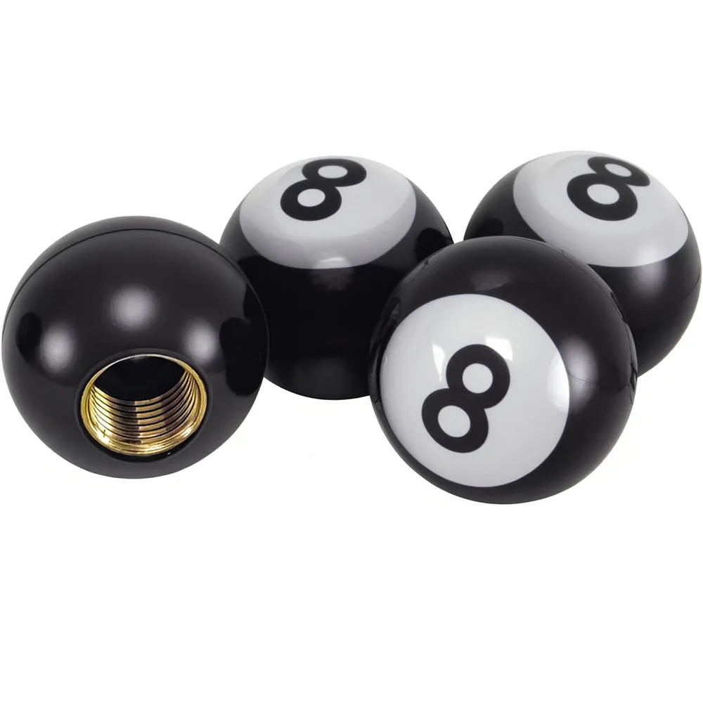 Ventilhattar för bildäck, 4- pack ventilskydd med pool, 8- bollars däckhattar, universella däckhattar lämpliga för bilar, lastbilar, suv:ar: Choklad