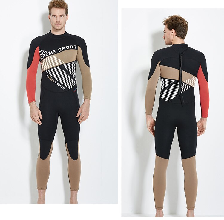 Dive & Sail Men's 3mm Diving Suit Full Length Snorkeling Wetsuits UV Protection Adult/Youth