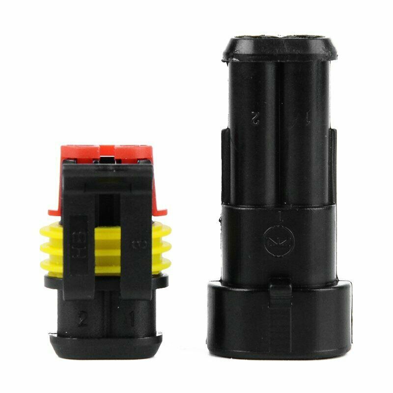 12A 300V 2Pins Car Electrical Cable Connectors Fit For Auto Motorbikes Waterproof Light Plug Connector Auto Accessories