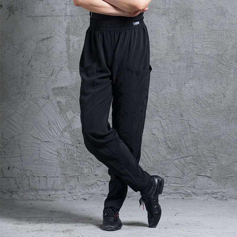 Mens Black Jazz Pants WENDYWU Men's Latin Dance Pants - Black Ballroom Competition Trousers For Salsa, Tango & Rumba Black Jazz Pants Men