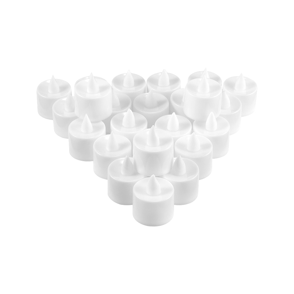 24 st led ljus vitt ljus dekorationsljus ljus runt vitt skal gult ljus blinkande heminredningslampa nattlampa