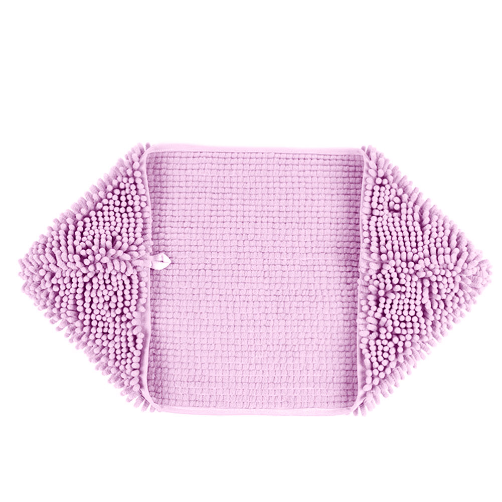 Pet Bath Towel Triangle Bag Double Side Fast Drying Home Water Absorption Soft Washing Elastic Grooming Dog Cat Warm Practical: Pink / L