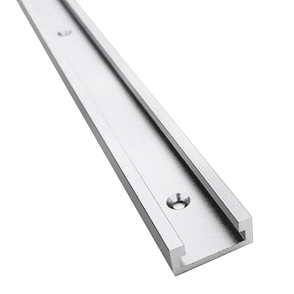 Armatur jig aluminiumslegering t slot til router bord glidende båndsave diy geringsspor bærbart træbearbejdningsværktøj: 300mm / Hvid