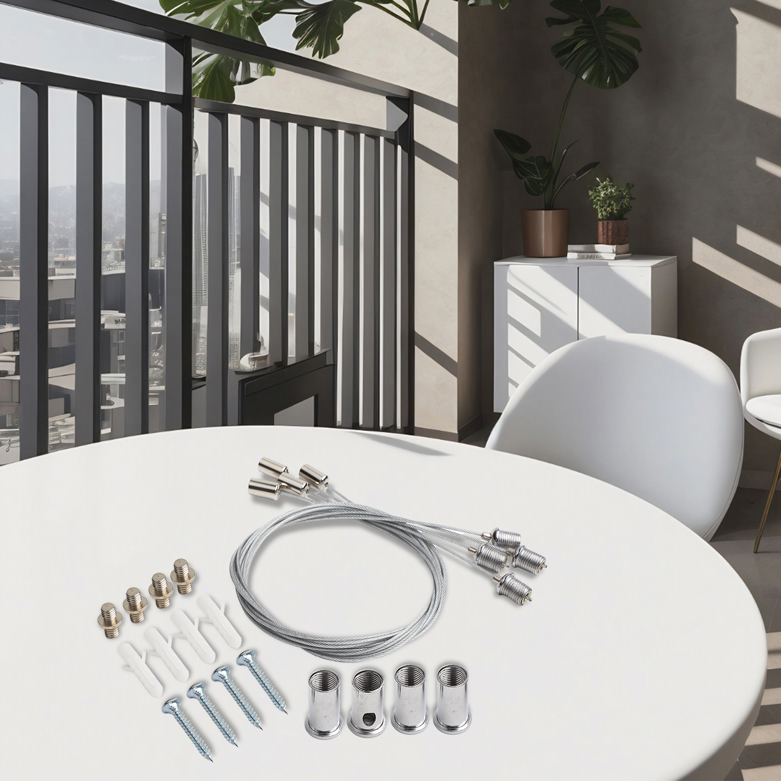 Para montagem no teto 1m cabo de aço acessórios kit ajustável teto luzes led painel lâmpada montagem cabo fio montagem kit