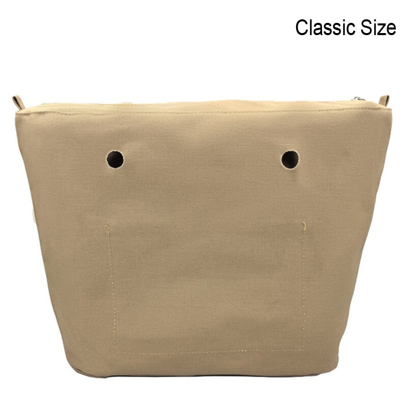 Insertos impermeables sólidos de tamaño clásico para bolsa O Obag, inserto de forro interior, bolsillo, accesorios de bolso: light khaki classic