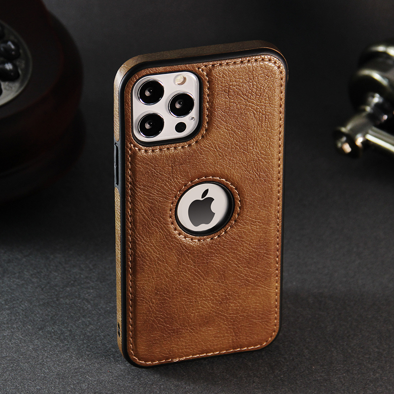 Étui de téléphone portable en cuir PU de , étui pour iPhone 11 12 13 14 15 Pro Max X XR, couverture d'affaires de luxe noire