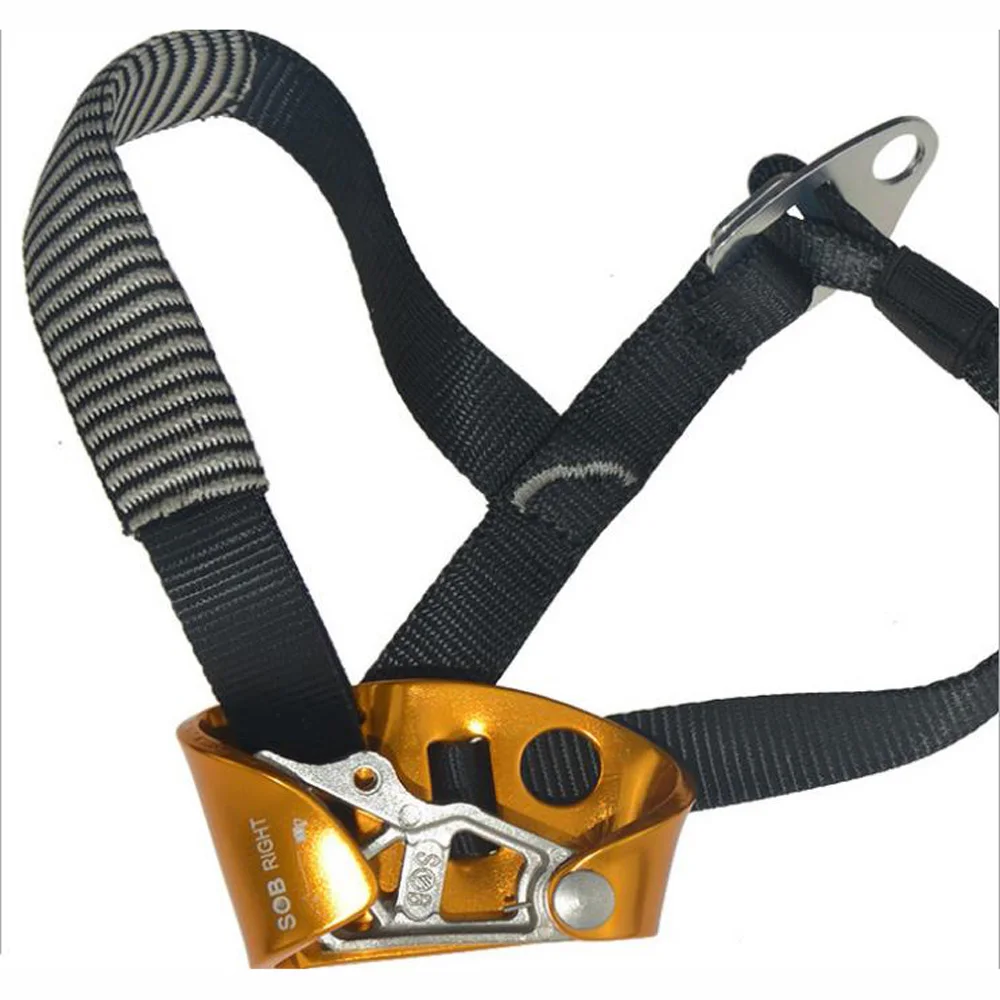 Adults Left Right Foot Ascender Tree Rigging Arborist Caving Safety Equipment Anti-dropping Protector Climbing Accessory: Gold