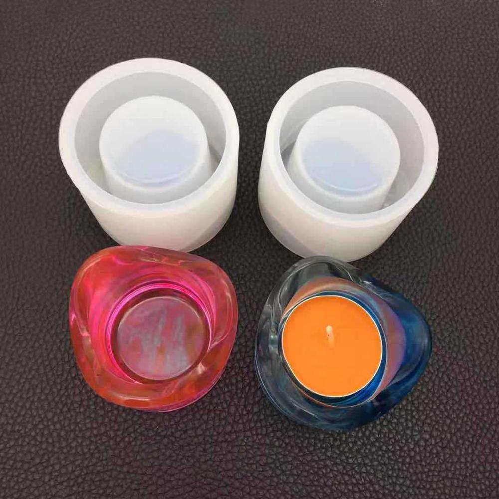 DIY Cystal epoxy Resin silicone aroma candlestick mirror Mold plaster hand made pendant Mold jewelry Making Tools