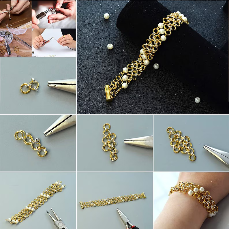 200 teile/los 18K Gold Überzogene Offene Biegeringe , Durcheinander Metall Teilt Ringe Verbindungsringe Für Schmuck Machen Liefert