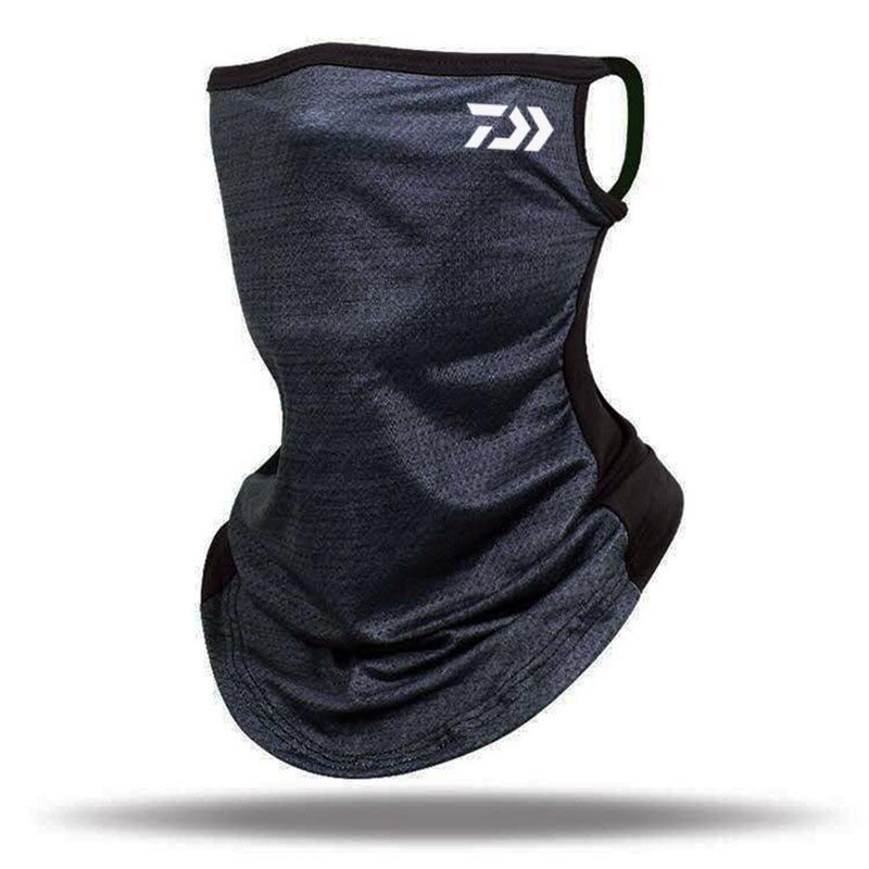 Ice Silk Fishing Mask Windproof Scarves Mesh Hanging Ears Outdoor Sports Casual Unisex Hiking Riding Mask: xuancaishenhuibai